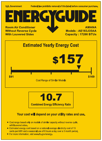 WRAC Energy Guide AE183
