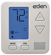 Termostato inalámbrico de gestión de energía de la serie VX, pantalla LCD,  sensor de ocupación integrado, termostato PTAC para hotel, blanco